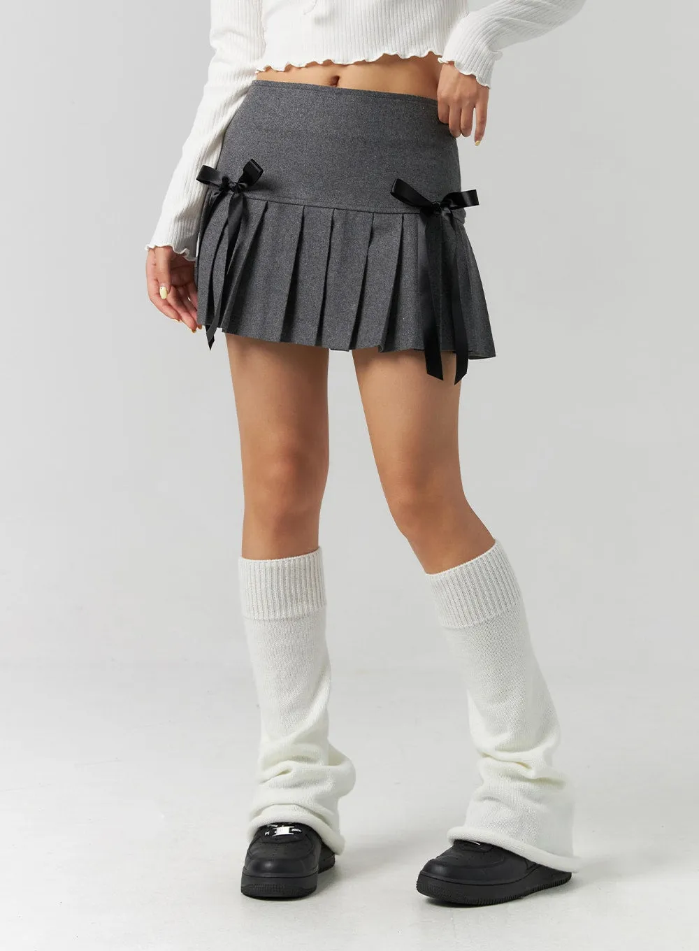 Ribbon Pleated Mini Skirt CS320 sold by Lewkin product image thumbnail 5