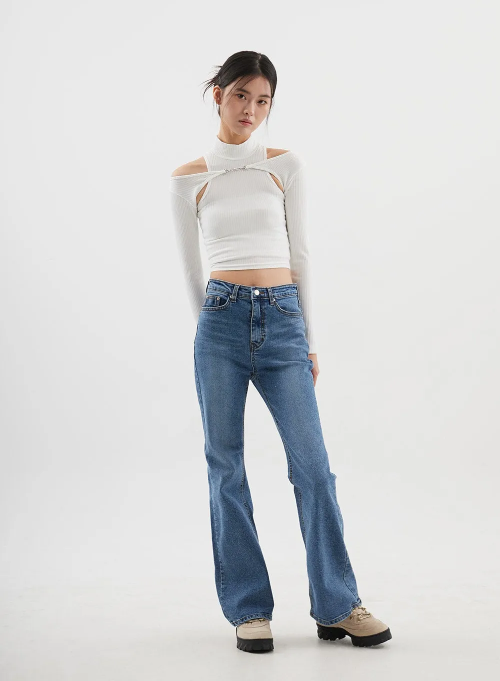 Slim Fit Bootcut Jeans CJ311 sold by Lewkin product image thumbnail 3