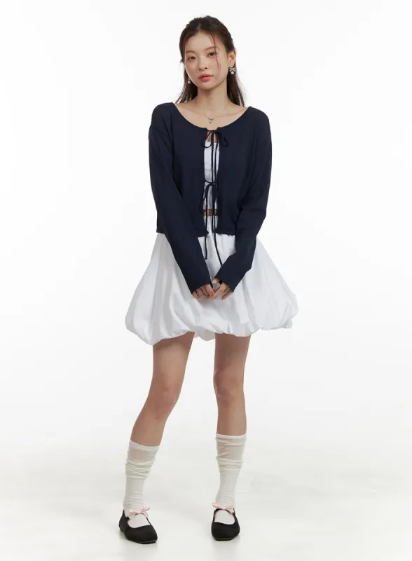 Bubble Hem Mini Skirt OU413 sold by Lewkin