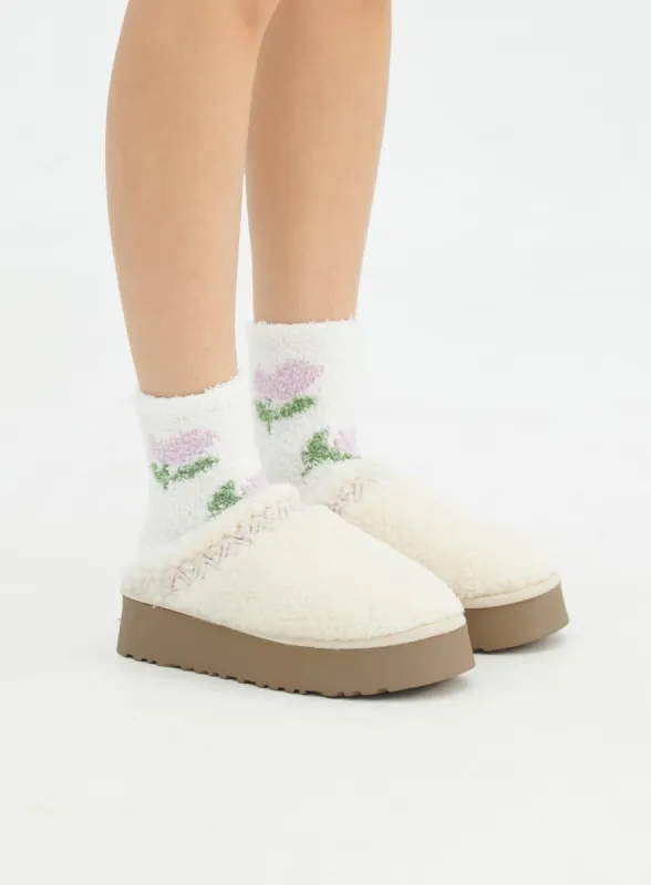 Printed Plush Socks IN316 sold by Lewkin