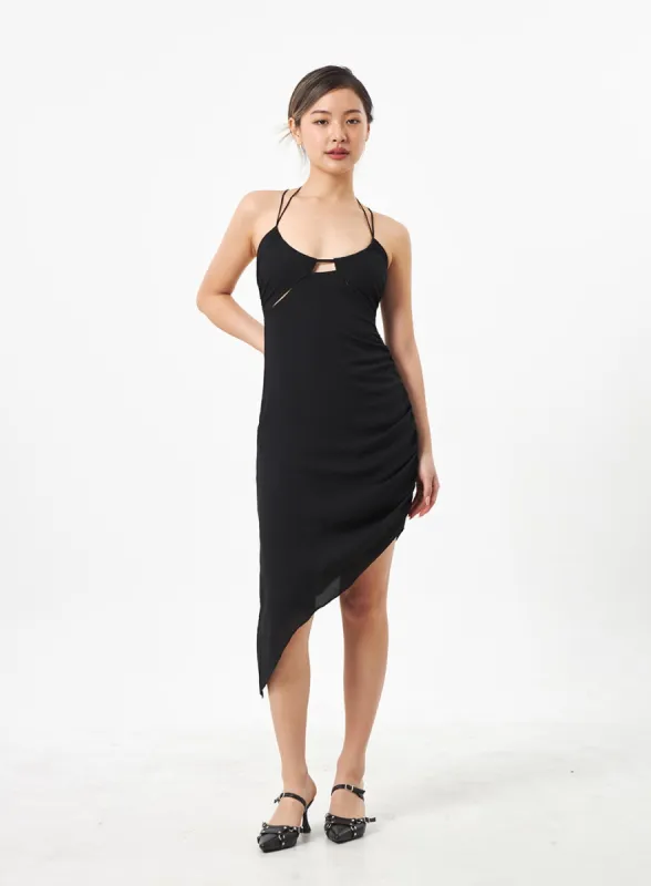 Unbalanced Midi Dress CA305 sold by Lewkin