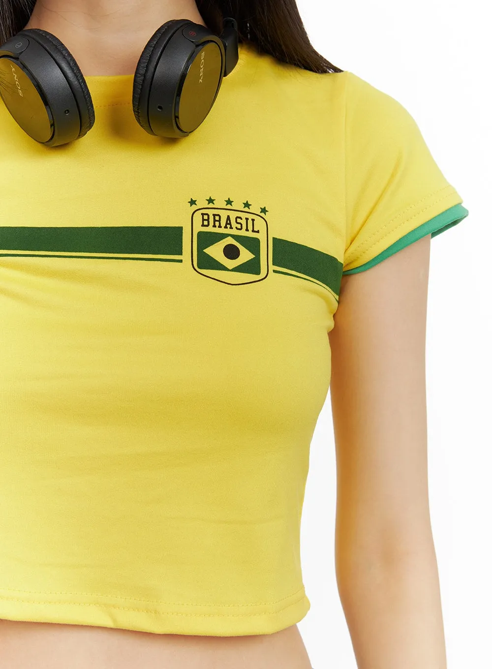 Blokecore Graphic Crop Tee CA419 sold by Lewkin product image thumbnail 3