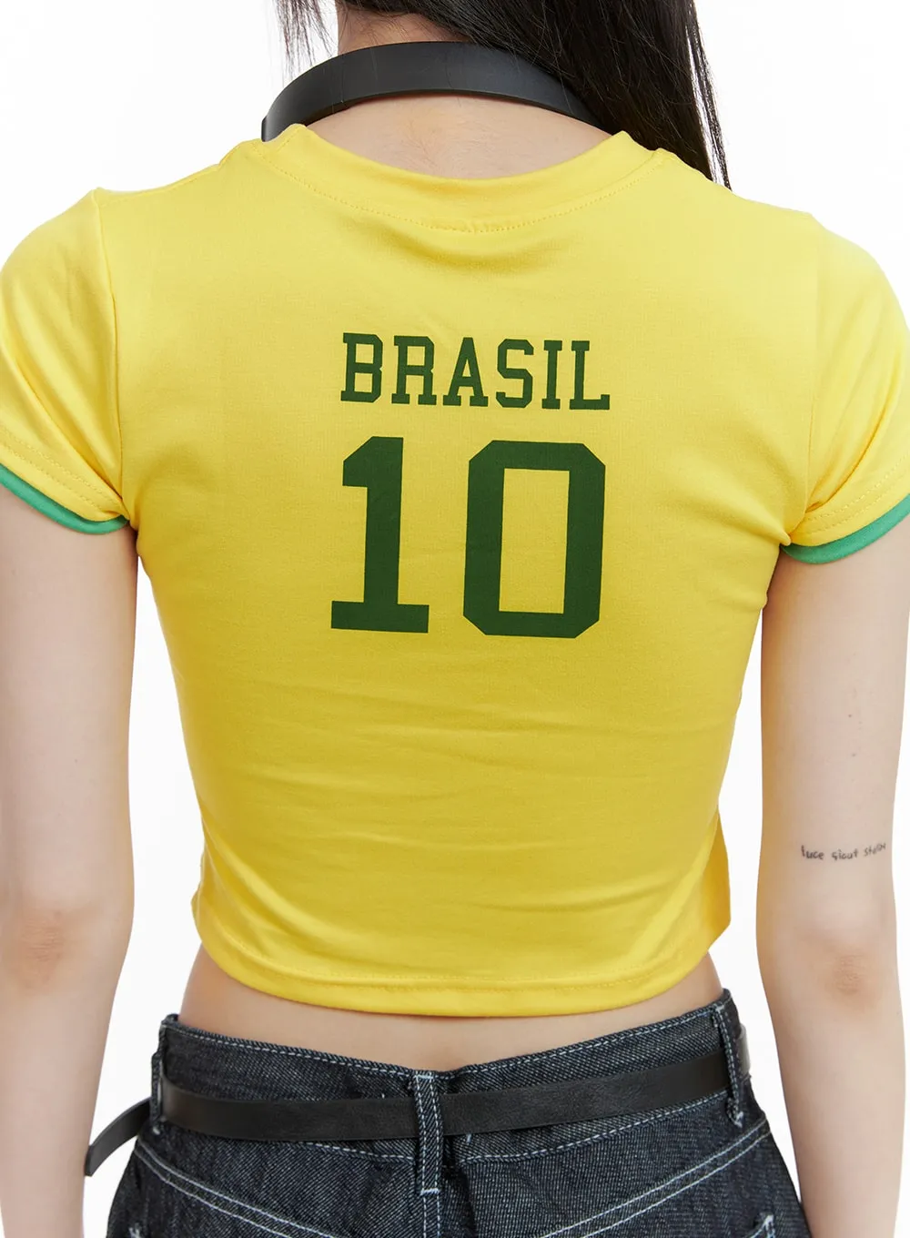 Blokecore Graphic Crop Tee CA419 sold by Lewkin product image thumbnail 5