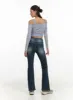 Washed Denim Slim Fit Bootcut Jeans CY402 sold by Lewkin