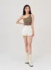 Side Belt Slit High Waist Short Pants IG18 sold by Lewkin