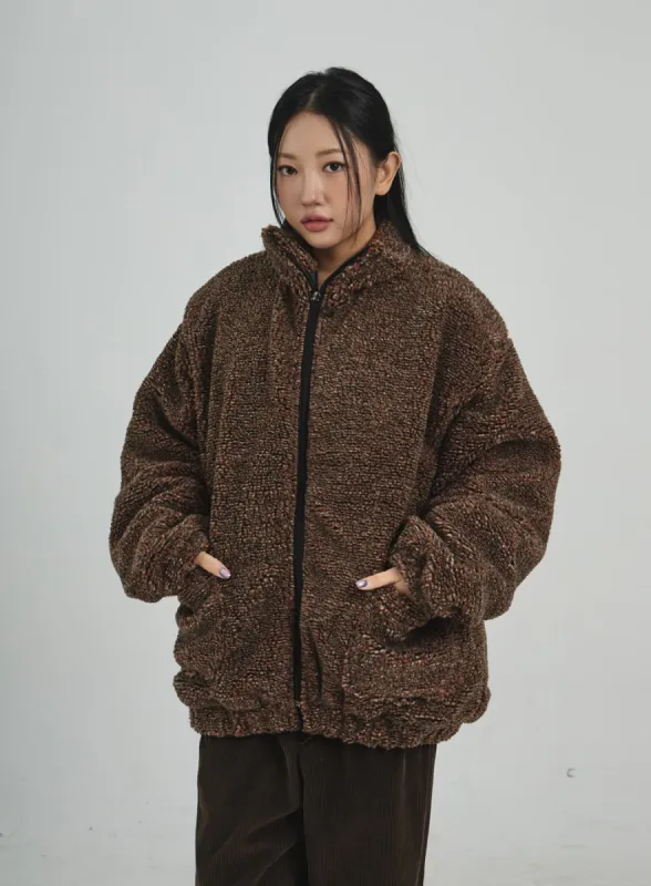 Faux Fur Zipper Jacket Unisex CD09 sold by Lewkin