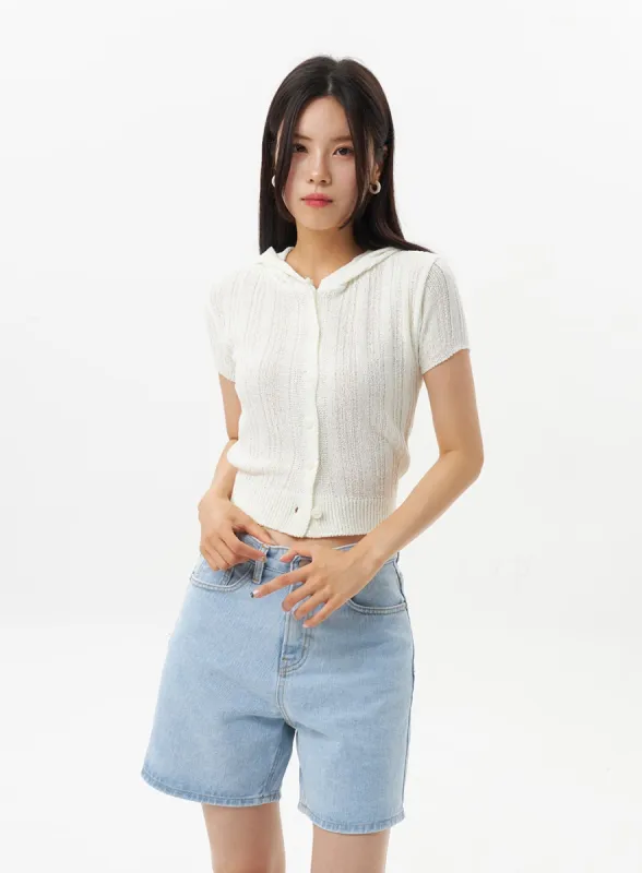 Button Hoodie OU328 sold by Lewkin