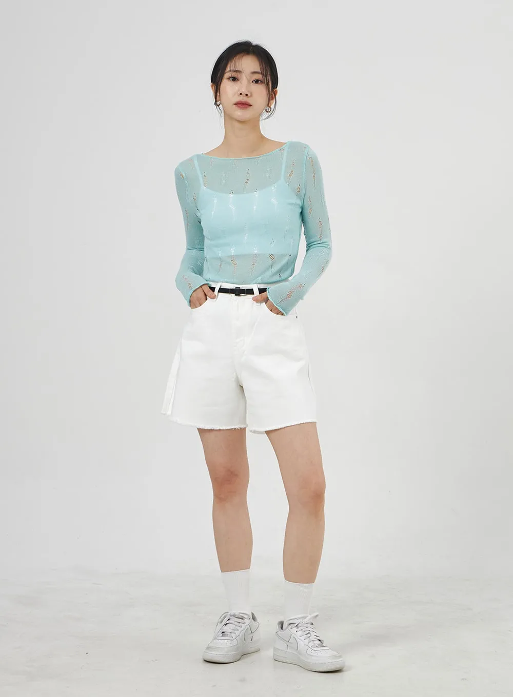 Wide Leg Shorts OA307 sold by Lewkin product image thumbnail 2