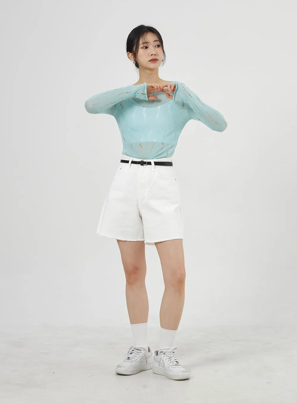 Wide Leg Shorts OA307 sold by Lewkin product image thumbnail 5