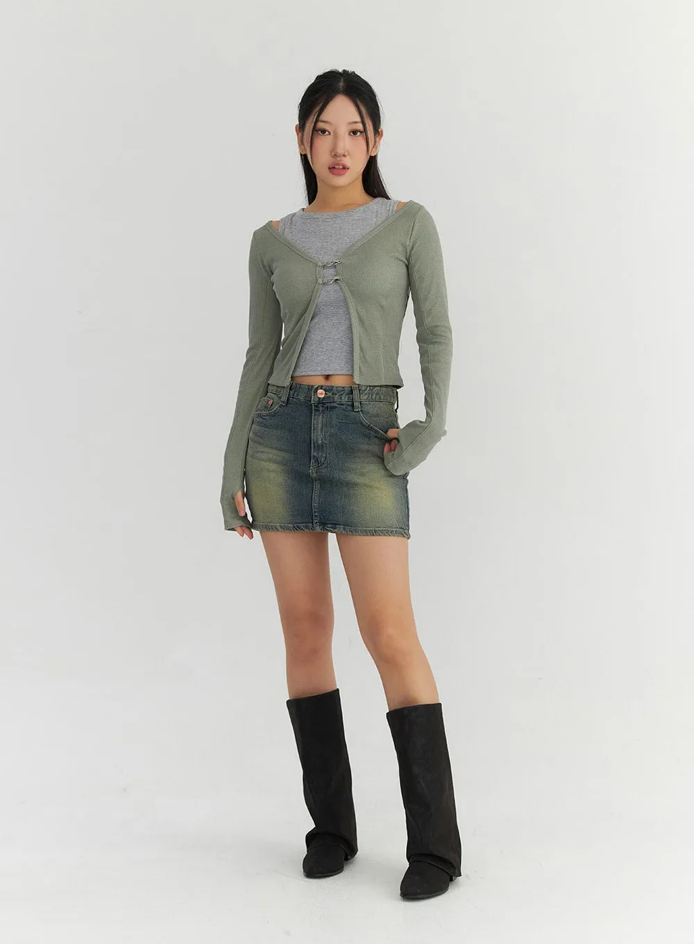 Rouched Faux Leather Boots CO304 sold by Lewkin product image thumbnail 4