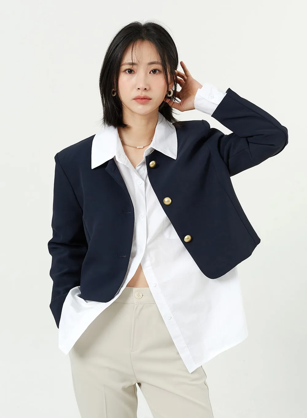 Golden Button Jacket OM314 sold by Lewkin product image thumbnail 4