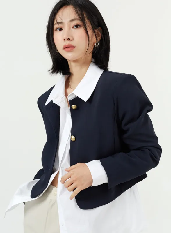 Golden Button Jacket OM314 sold by Lewkin
