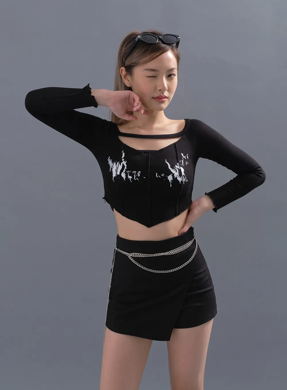 Wrap Style Mini Skirt Pants CM11 sold by Lewkin