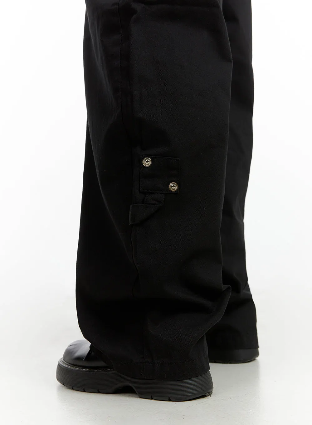 Solid Structured Baggy Pants CL415 sold by Lewkin product image thumbnail 3