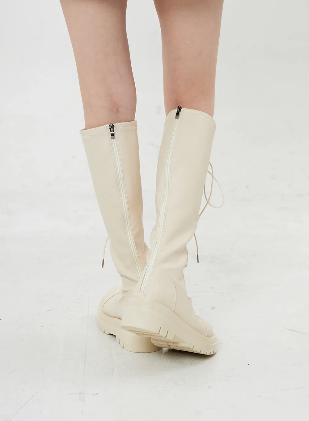 Thick Platform Lace-Up High Boots BO25 sold by Lewkin product image thumbnail 3