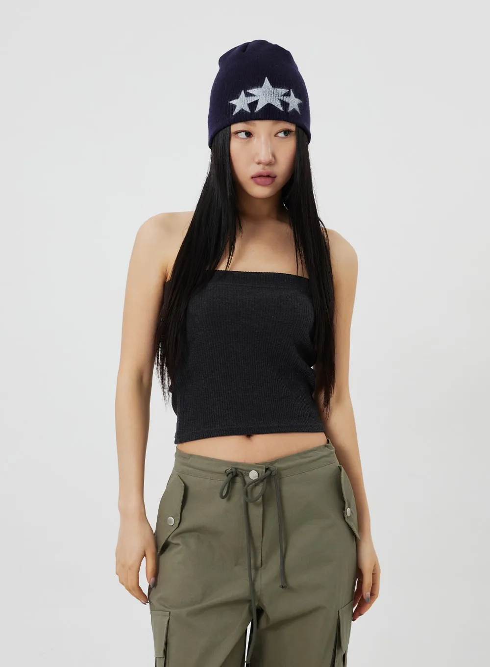 Ribbed Knit Tube Top CF323 sold by Lewkin