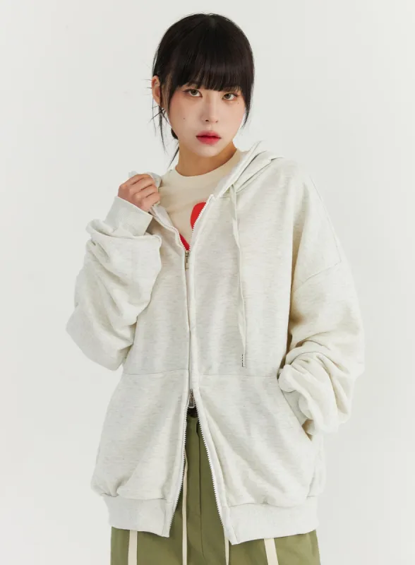 Long Sleeve Zipper Hoodie CO319 sold by Lewkin