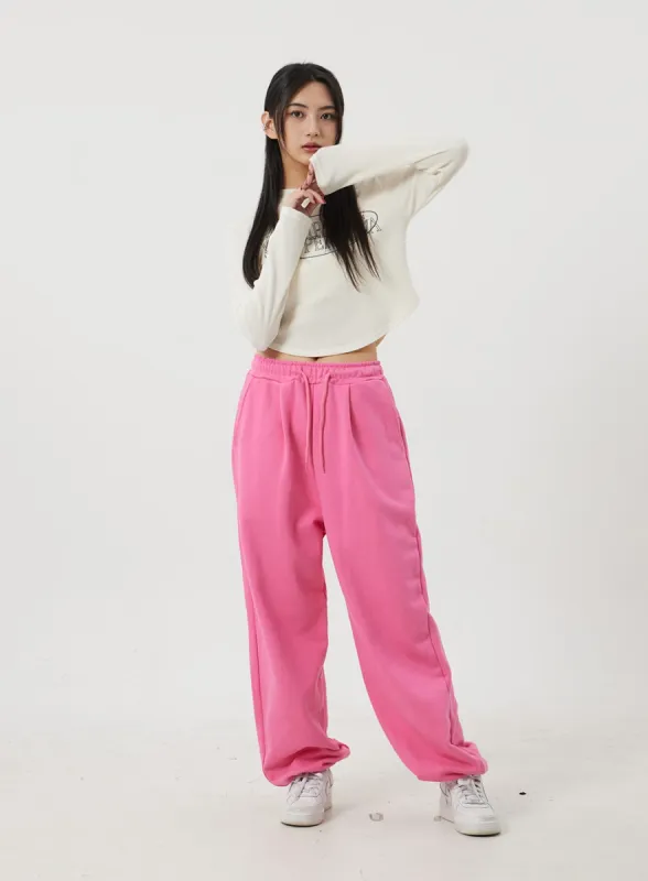 Drawstring Cotton Track Pants BJ320 sold by Lewkin