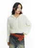 Cable Knit Zippered Hooded Cardigan CF416 sold by Lewkin