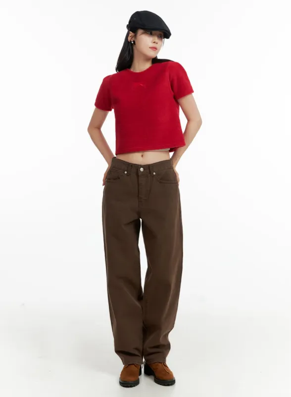 Basic Straight Leg Pants OF415 sold by Lewkin