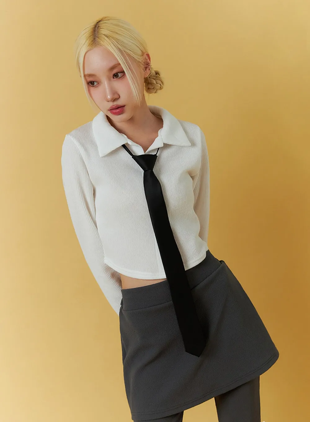 Collar Button Cardigan IF408 sold by Lewkin product image thumbnail 4