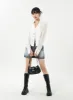 Blue Denim Mini Skirt CA327 sold by Lewkin