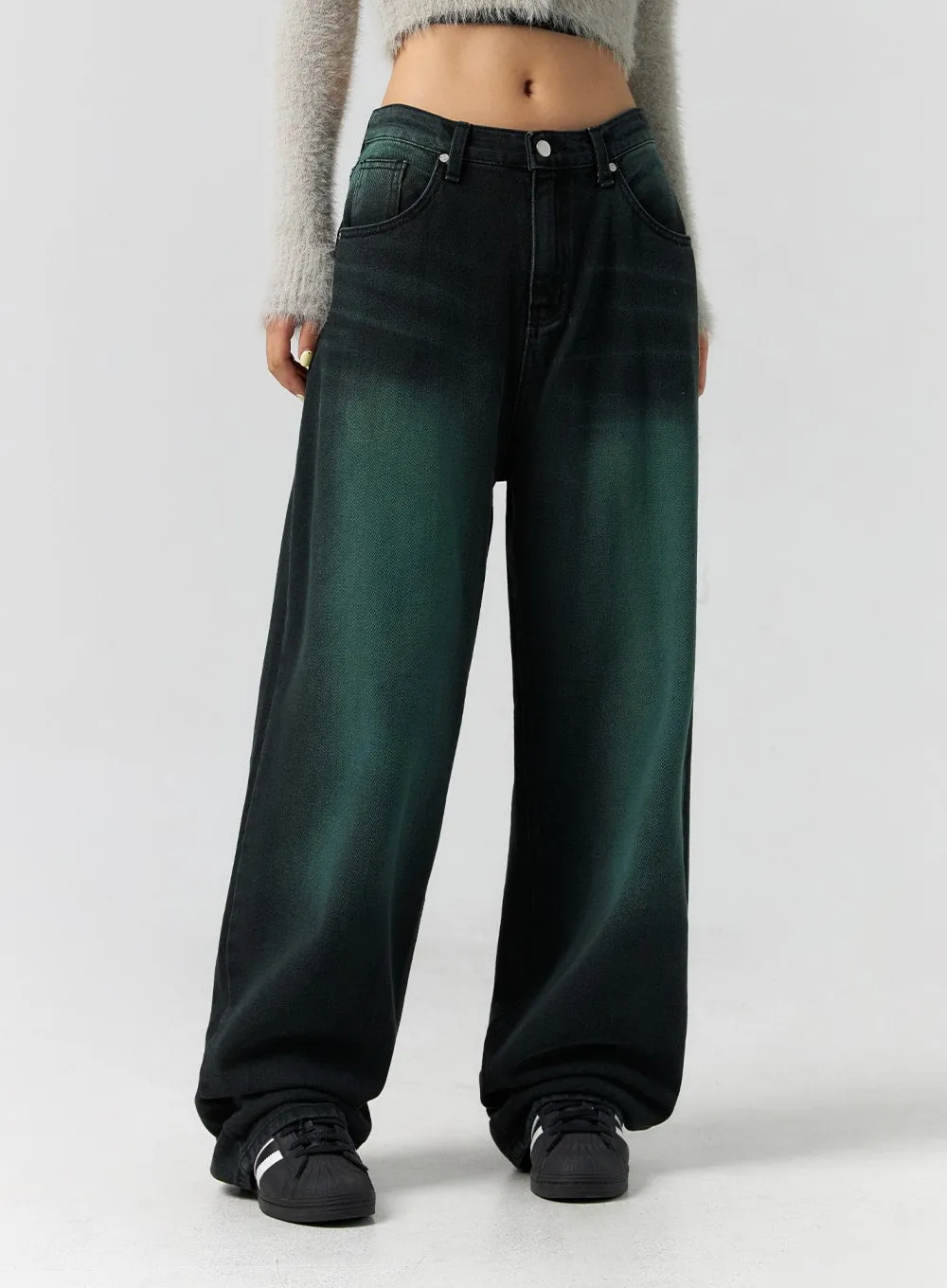 Comfy Wide Leg Color Jeans CS305 sold by Lewkin product image thumbnail 2