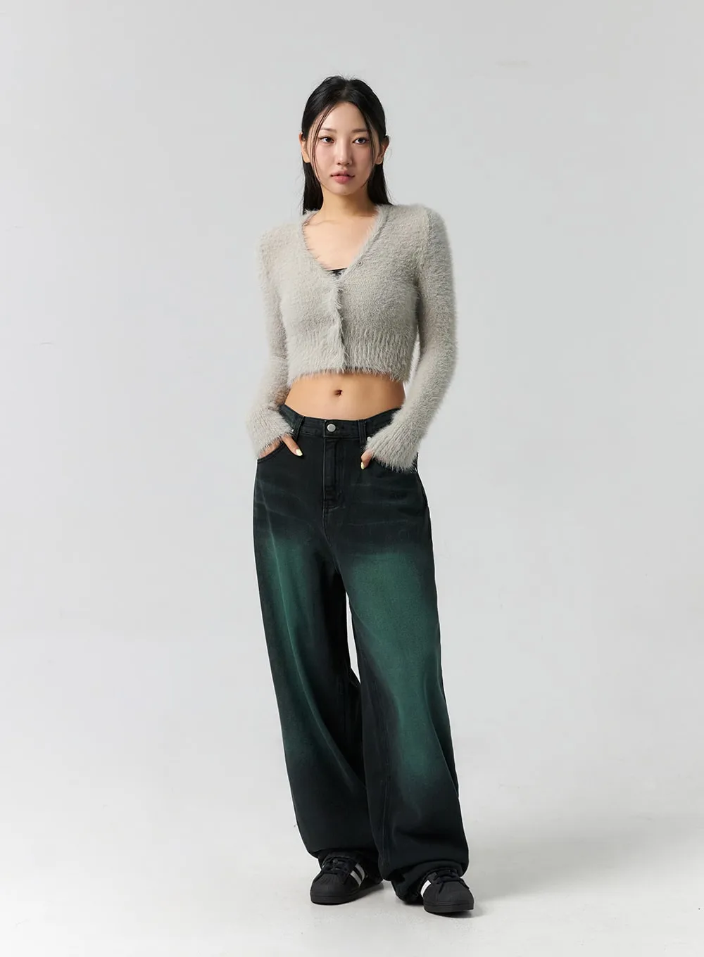 Comfy Wide Leg Color Jeans CS305 sold by Lewkin product image thumbnail 4