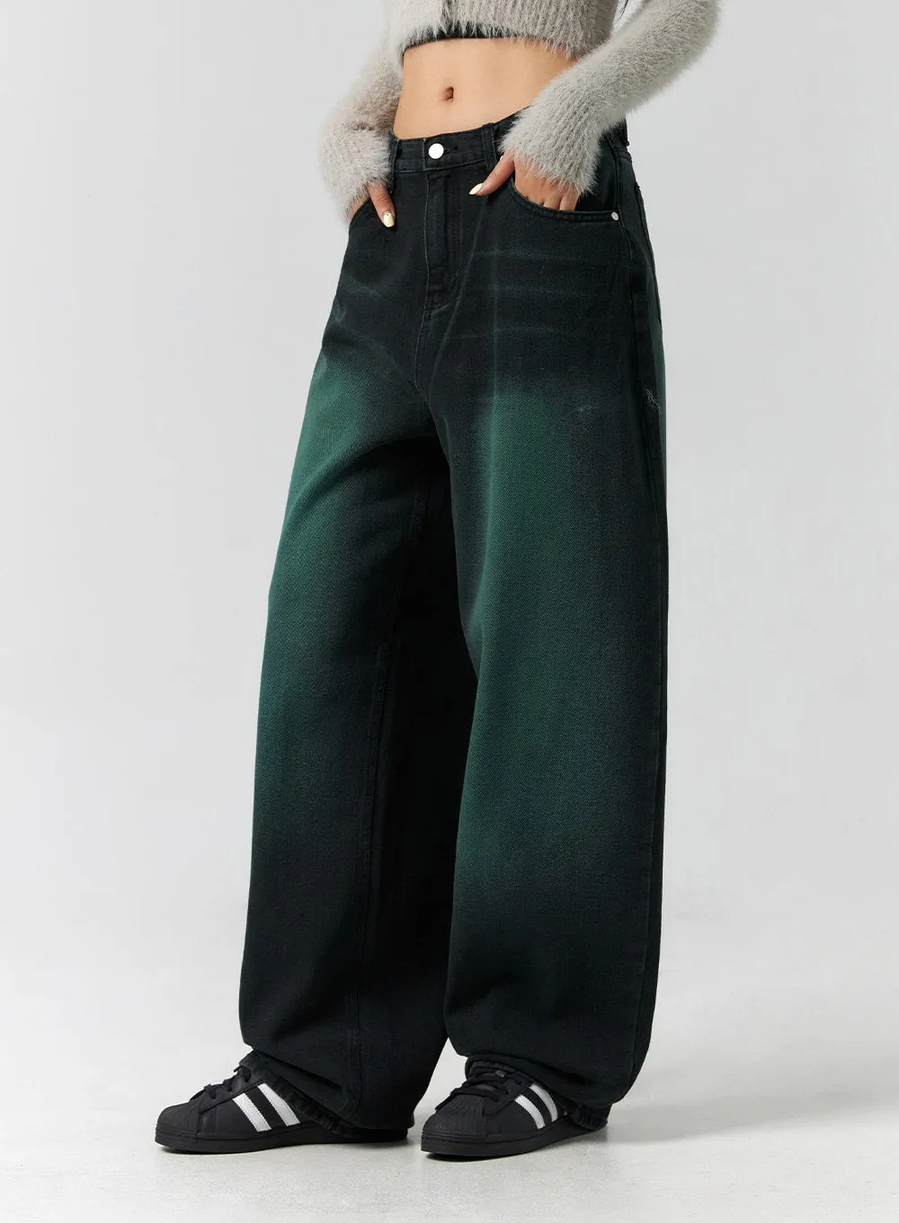 Comfy Wide Leg Color Jeans CS305 sold by Lewkin product image thumbnail 5