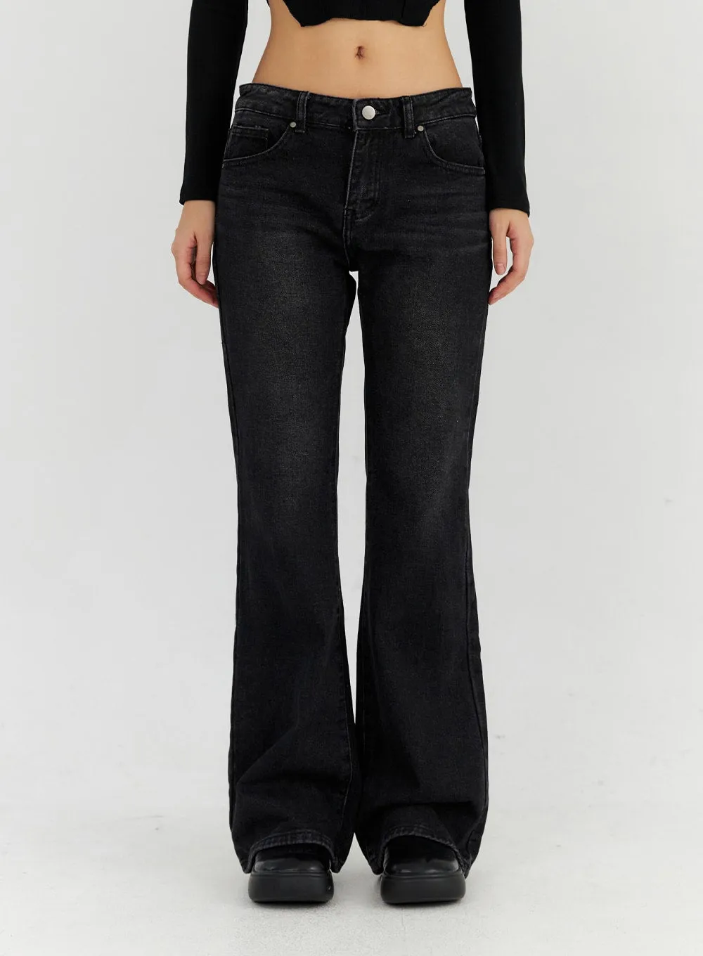 Washed Bootcut Jeans CN315 sold by Lewkin product image thumbnail 4