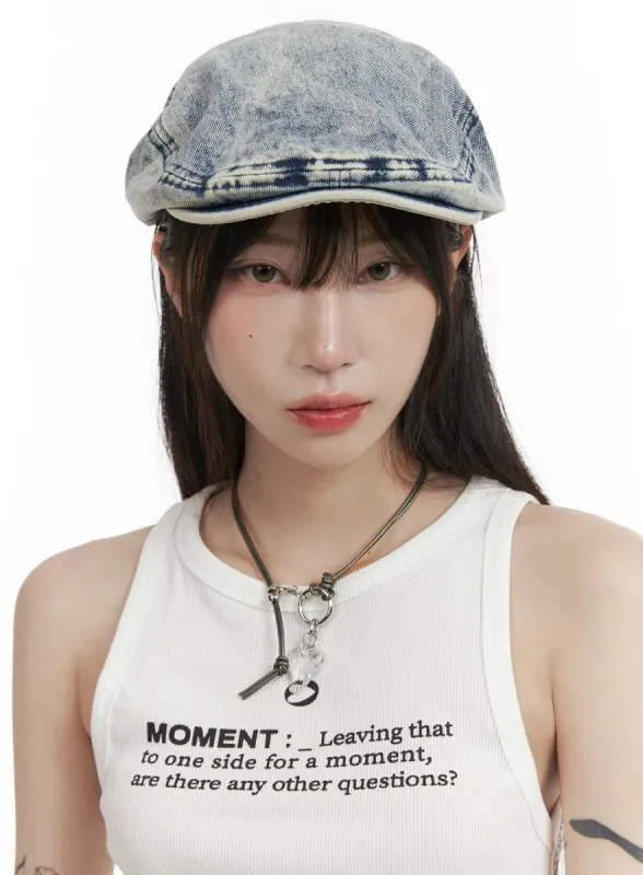 Vintage Denim Gatsby Cap CY407 sold by Lewkin