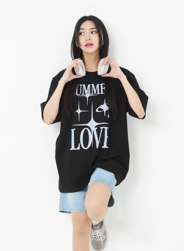 Oversized Graphic Tee BY311 sold by Lewkin
