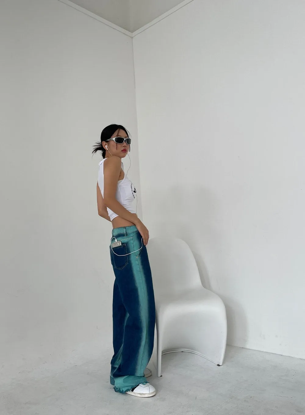 Vintage Painting Wide Pants CU27 sold by Lewkin product image thumbnail 3