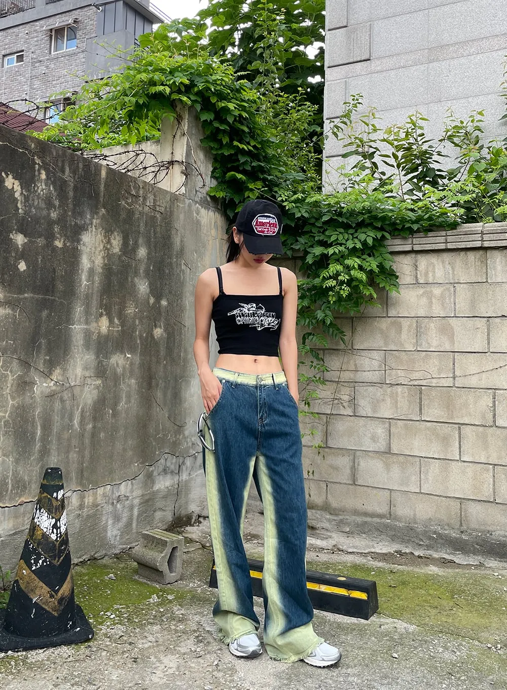 Vintage Painting Wide Pants CU27 sold by Lewkin product image thumbnail 4