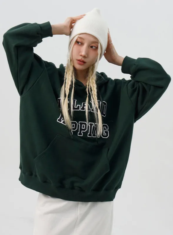 Graphic Loose Fit Hoodie IS311 sold by Lewkin