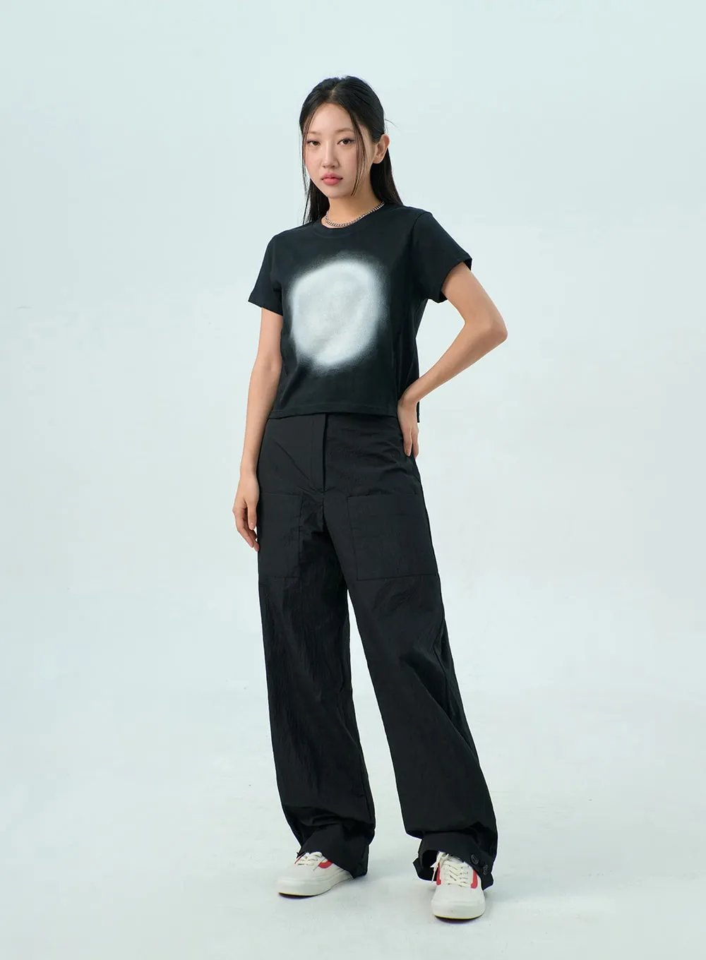 Nylon Wide Pants CY330 sold by Lewkin product image thumbnail 4