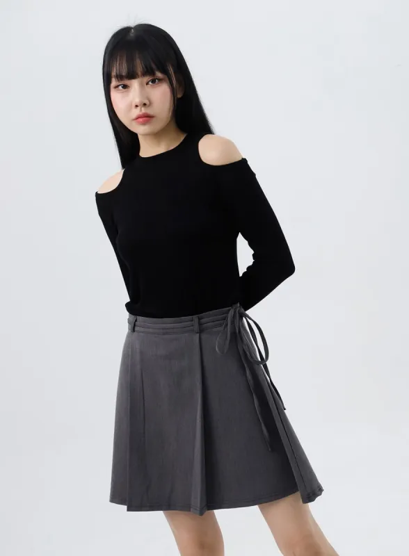 Strap Flare Mini Skirt IO319 sold by Lewkin