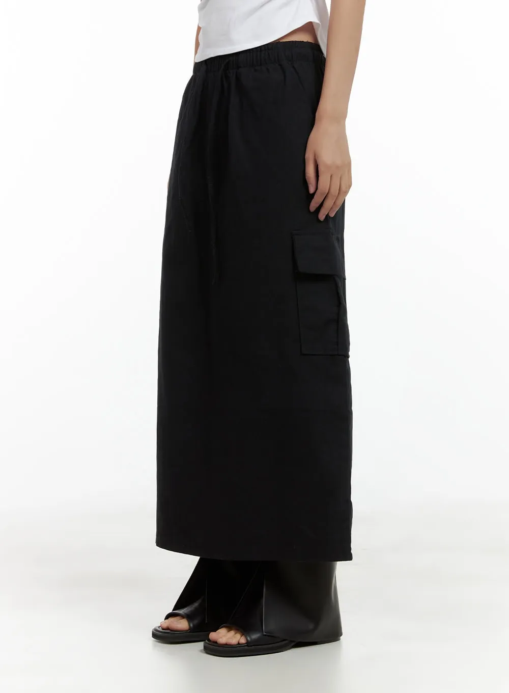 Cargo Linen Maxi Skirt CL417 sold by Lewkin product image thumbnail 4