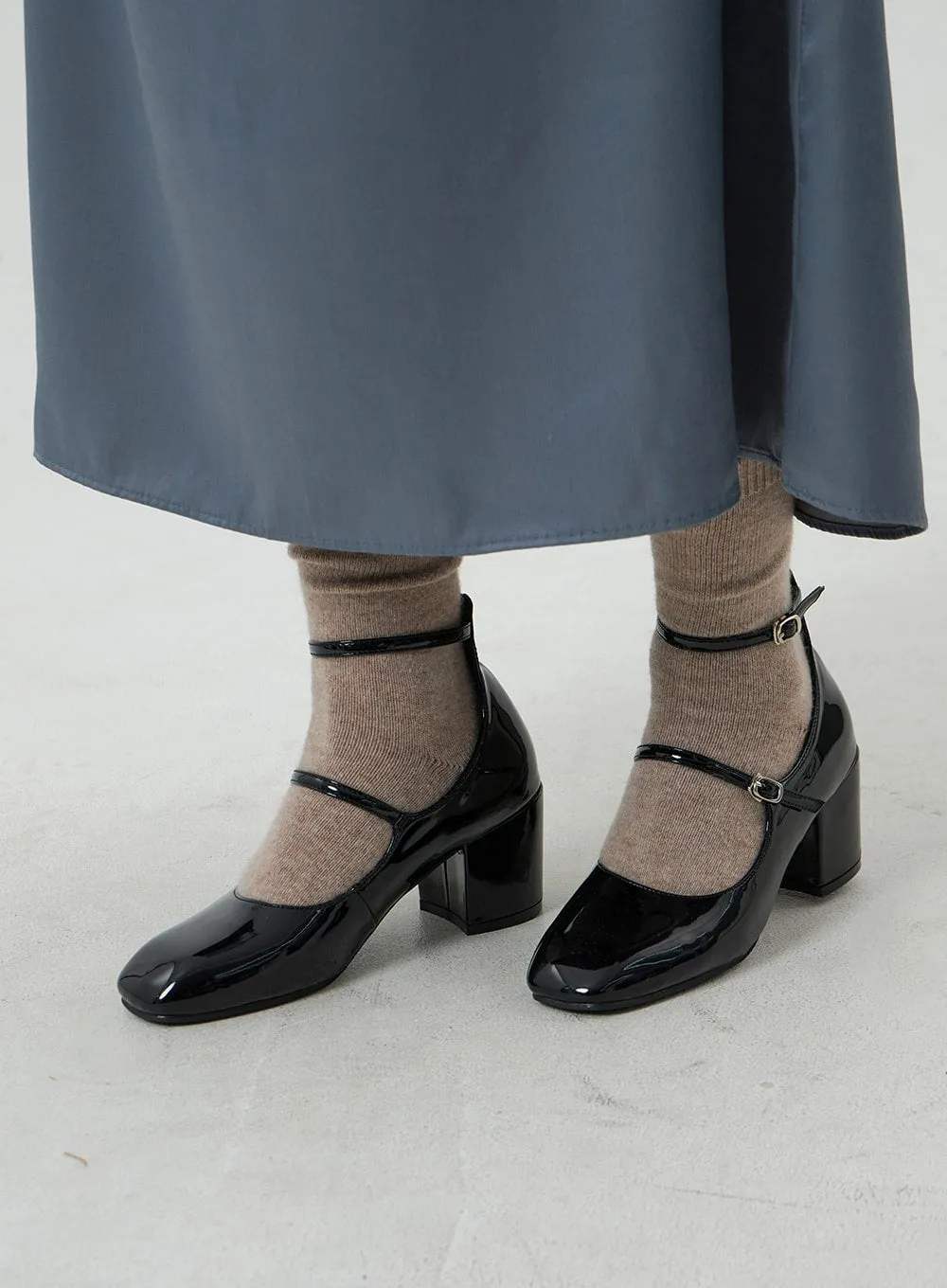 Two Strap Faux Leather Heel Shoes OD09 sold by Lewkin