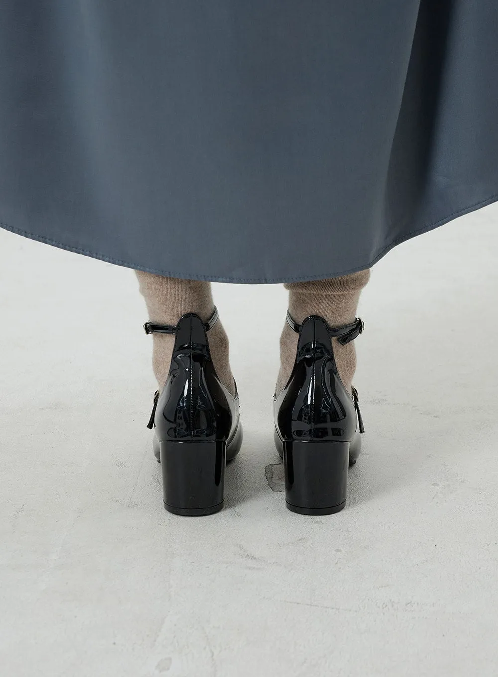 Two Strap Faux Leather Heel Shoes OD09 sold by Lewkin product image thumbnail 4