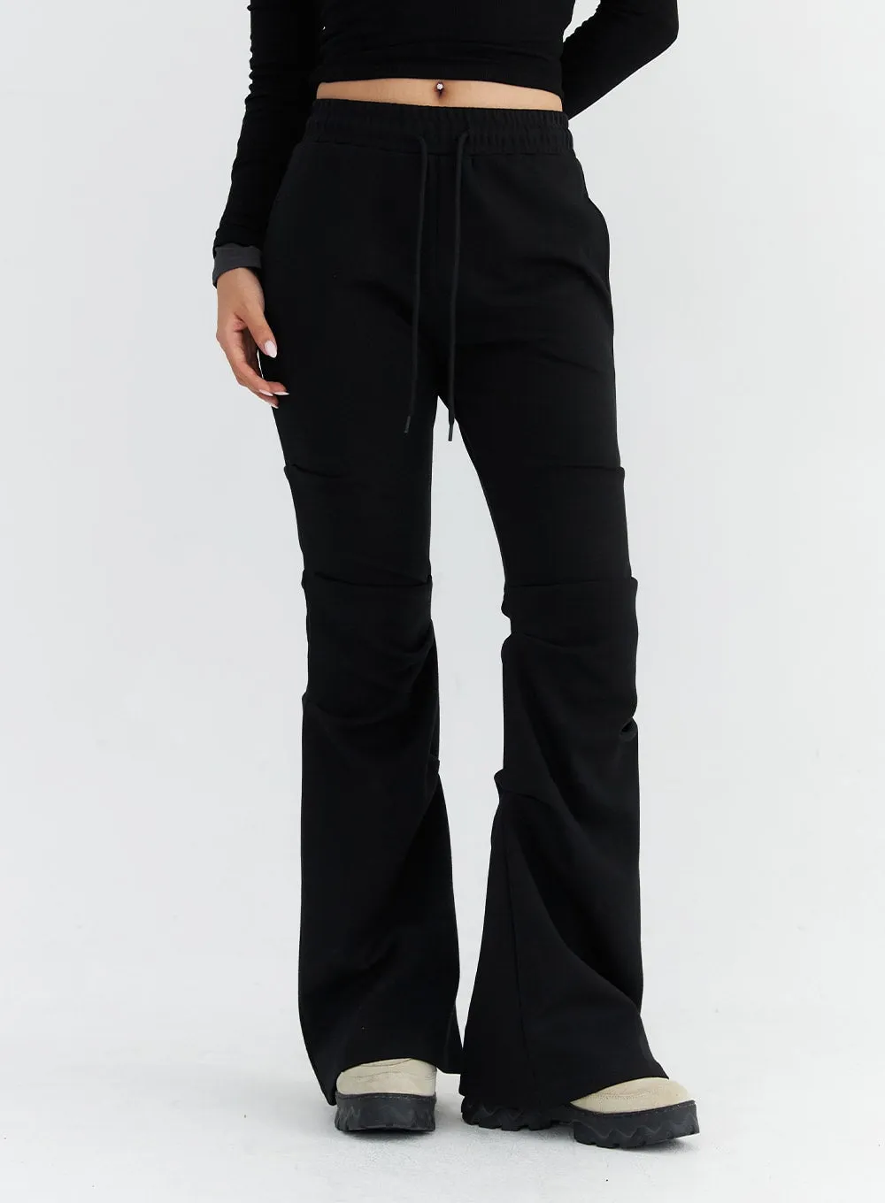 Pintuck Bootcut Jeans CO313 sold by Lewkin product image thumbnail 2