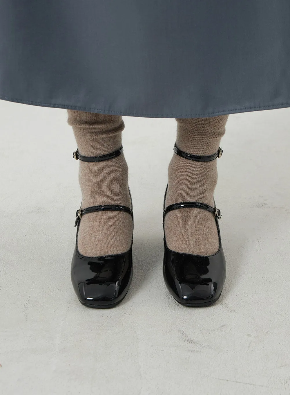 Two Strap Faux Leather Heel Shoes OD09 sold by Lewkin product image thumbnail 2