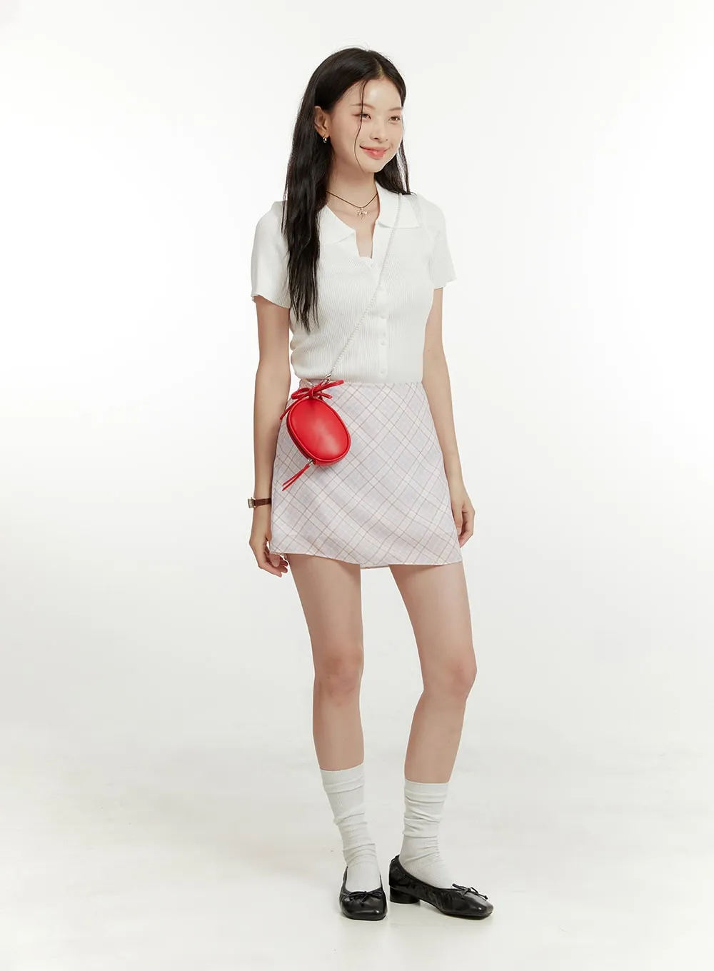 Collar Buttoned Short Sleeve Cardigan OU419 sold by Lewkin product image thumbnail 2