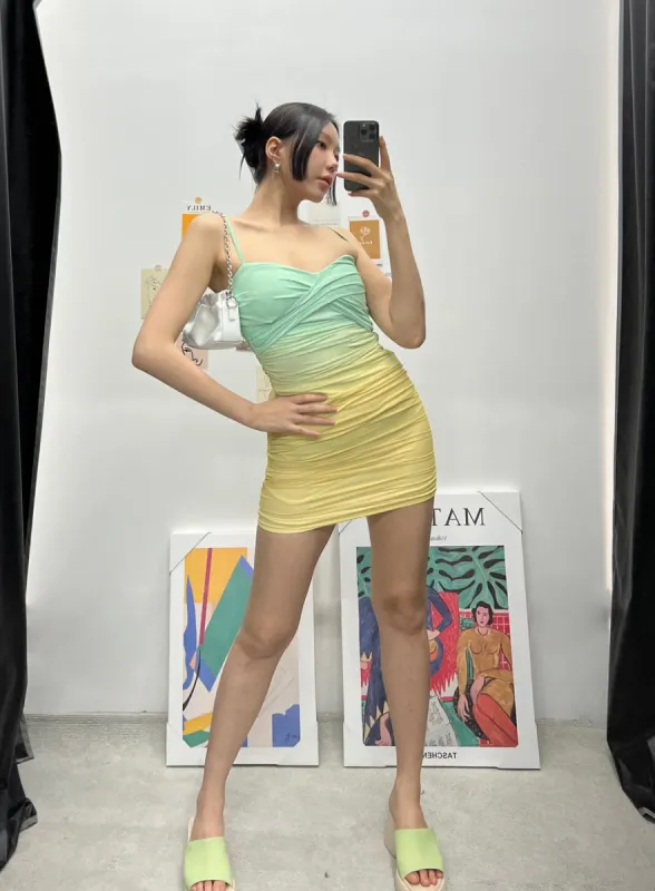 Gradient Mini Dress IU322 sold by Lewkin