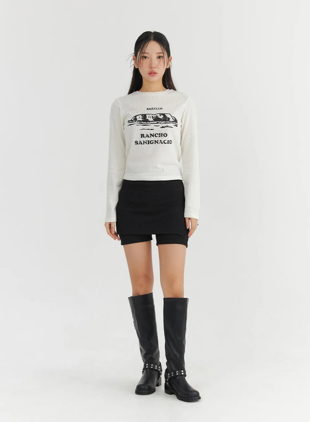 Ribbed Skorts CO325 sold by Lewkin product image thumbnail 3