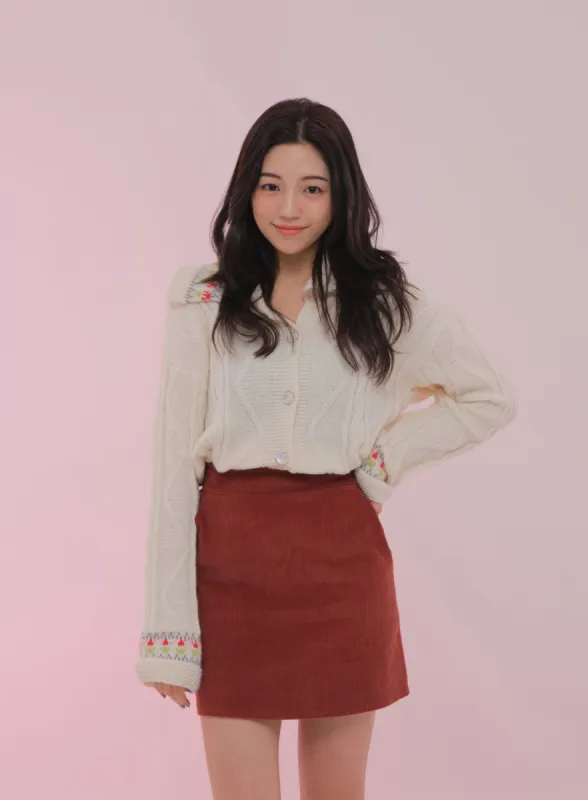 Embroidered Cardigan BS-A27121001 sold by Lewkin