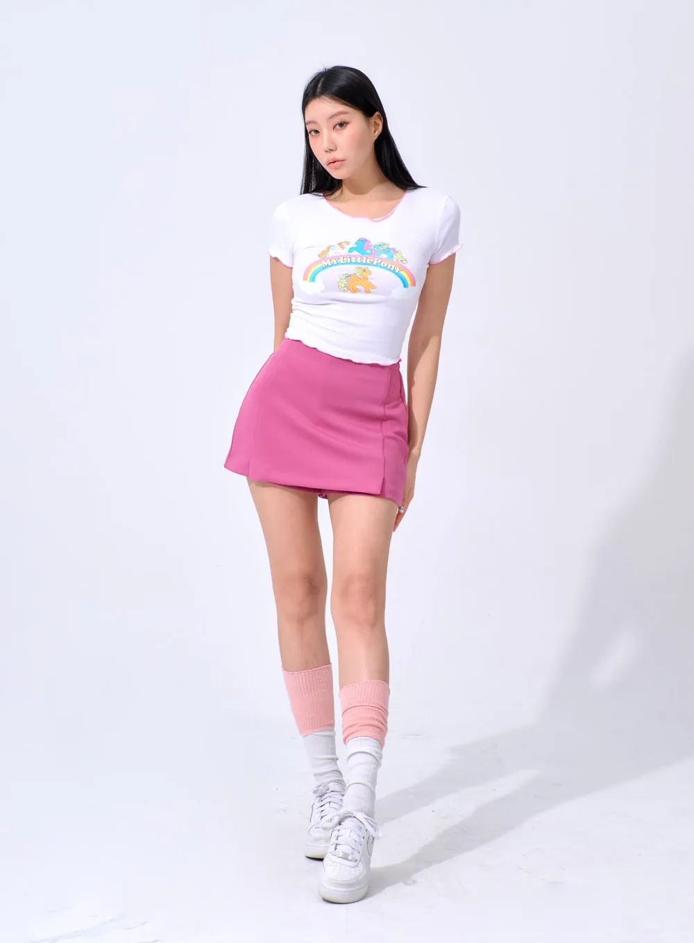 Pony Graphic Cropped Tee IA324 sold by Lewkin product image thumbnail 2