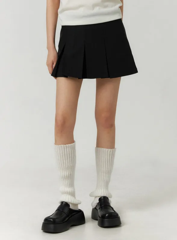 Pleated Mini Skirt CF407 sold by Lewkin