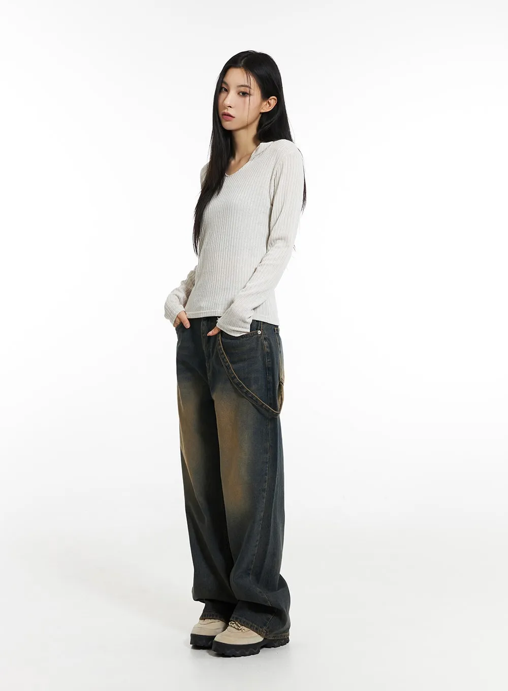 Long Sleeve Collar Sweater IN308 sold by Lewkin product image thumbnail 3