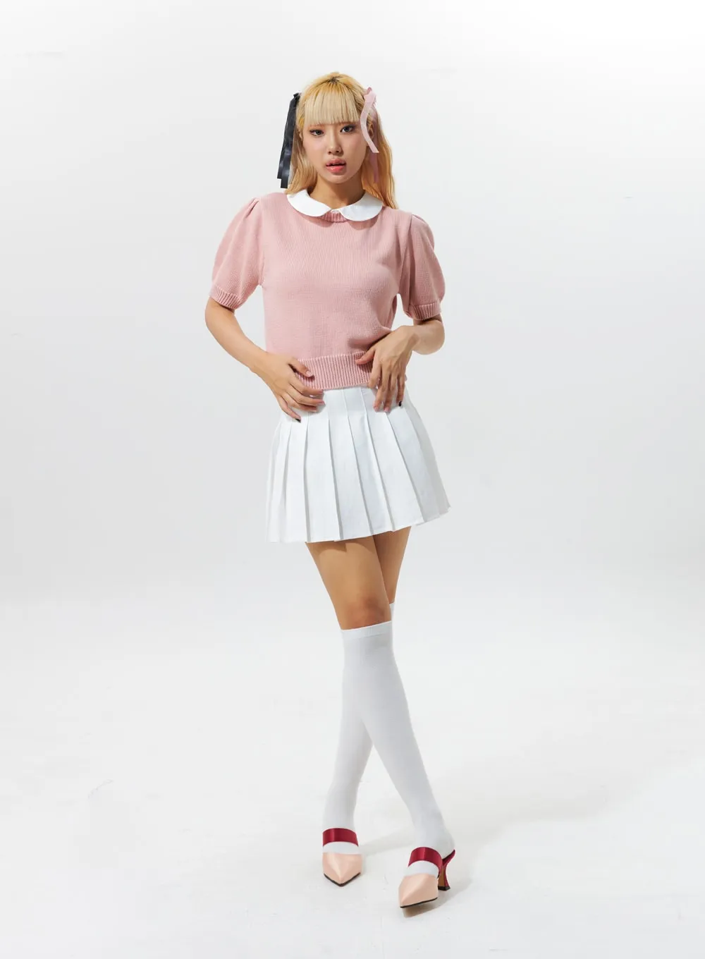 Tennis Pleated Mini Skirt IG320 sold by Lewkin product image thumbnail 4